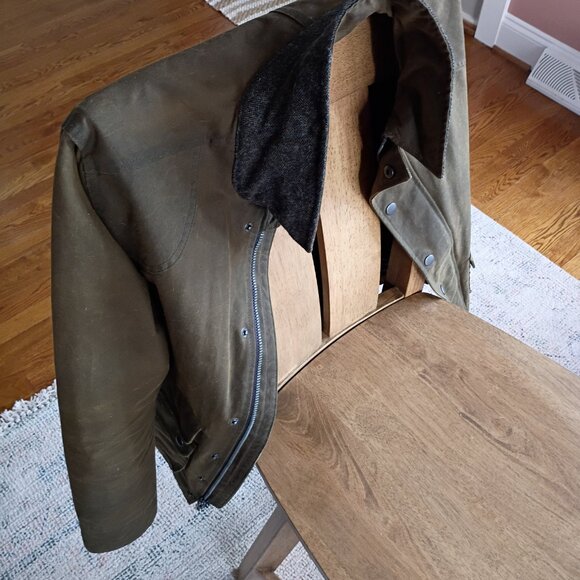 Flint and Tinder Flannel-lined Waxed Hudson Jacket (Forest, M) - Picture 7 of 9